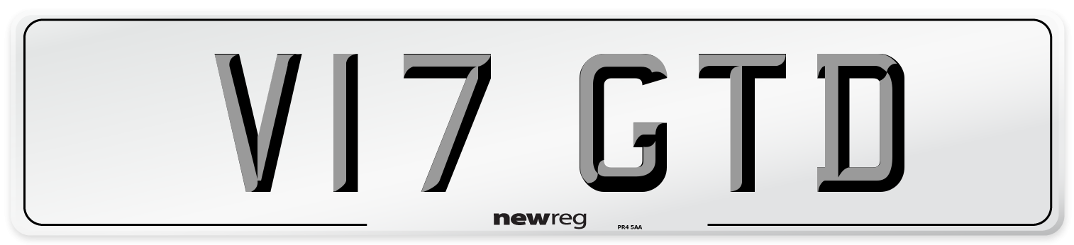 V17 GTD Number Plate from New Reg